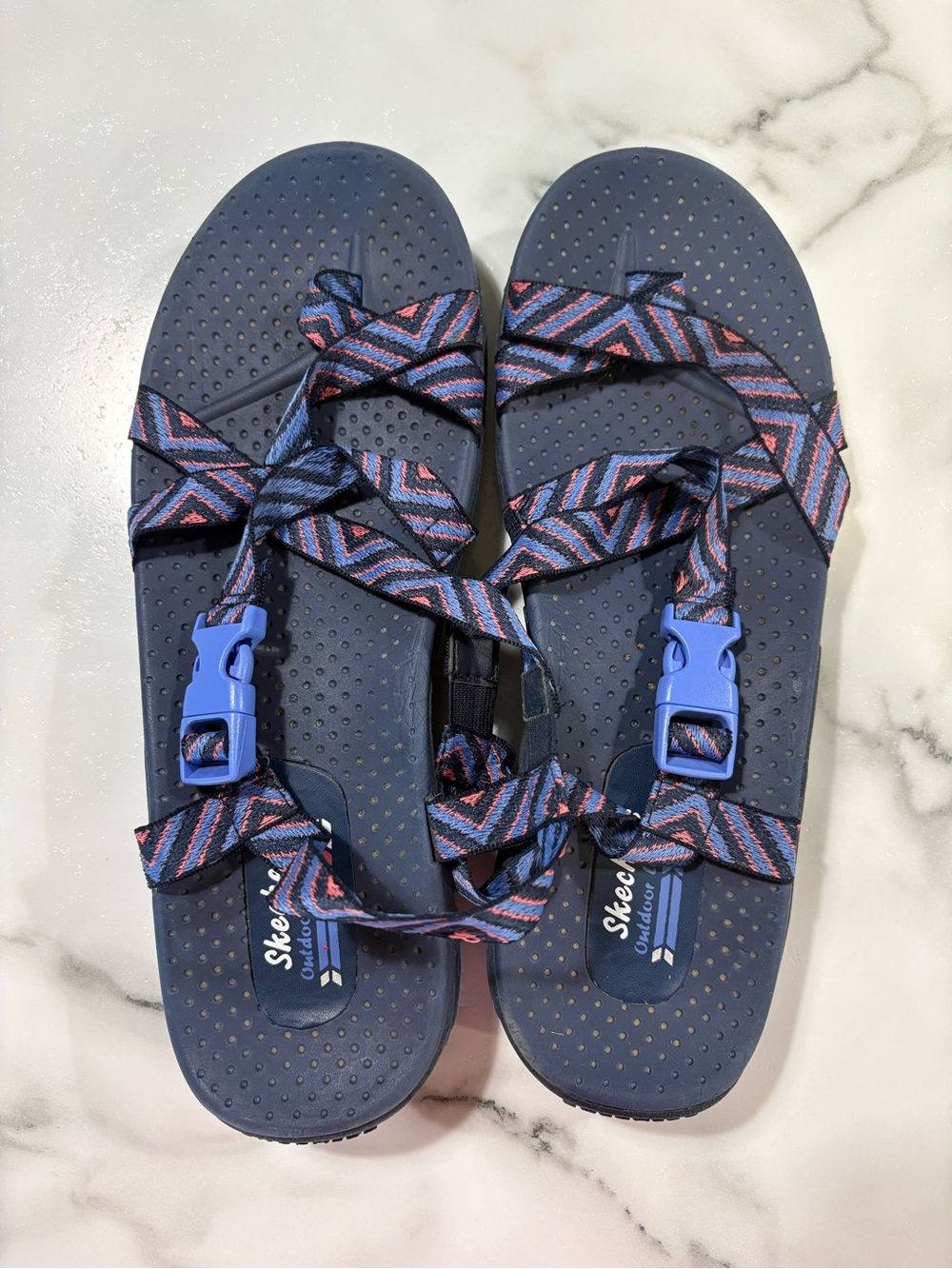 Skechers Navy Blue and Red Outdoor Lifestyle Sandal